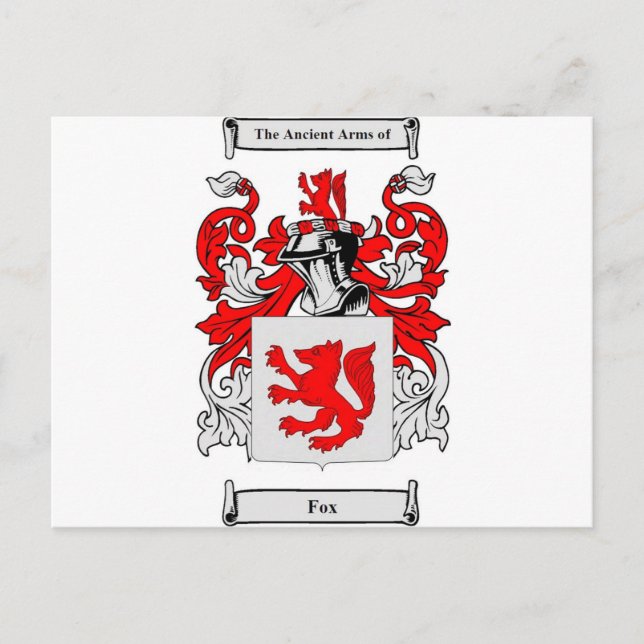 Fox (German) Coat of Arms Postcard (Front)