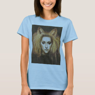 Fox Girl Canvas Fitted Burnout T-Shirt