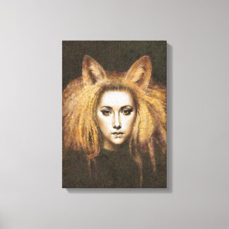 Fox Girl Wrapped Canvas