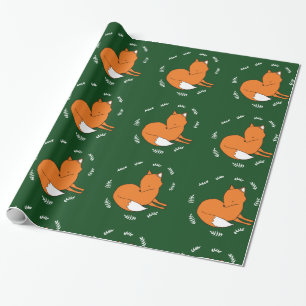 Fox Glossy Wrapping Paper, 30 in x 6 ft Paper