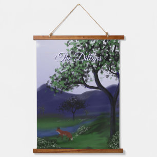 Fox Grove Personalised Wood Topped Wall Tapestry