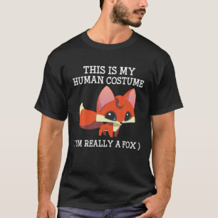 Fox Halloween Costume Cute Boy Boys Mens Men Kids T-Shirt