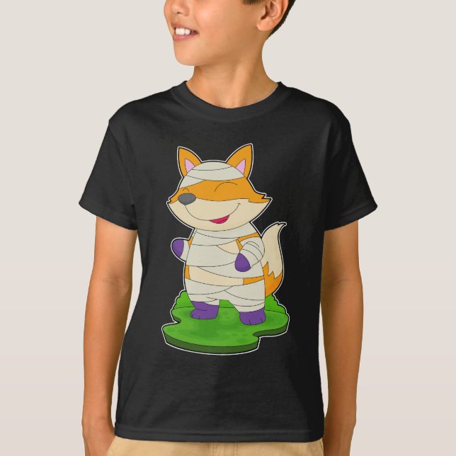 Fox Halloween Mummy T-Shirt (Front)