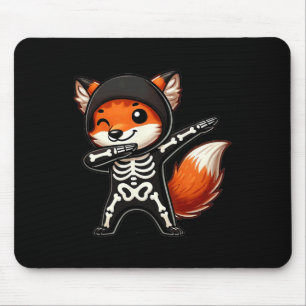 Fox Halloween Skeleton Kids Women Men Fox Mouse Mat