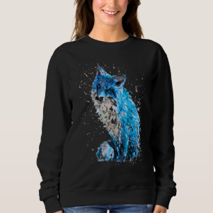 Fox Hand Painted Ice Fox Sweatshirt