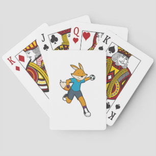 Fox Handball player Handball Playing Cards