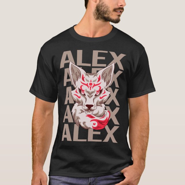 Fox Head - Alex Name T-Shirt (Front)
