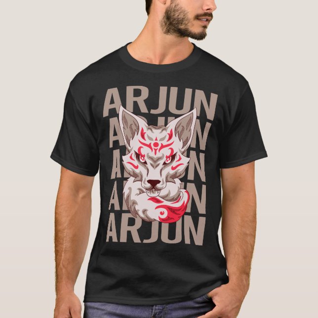 Fox Head - Arjun Name T-Shirt (Front)