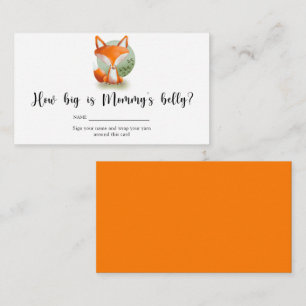Fox - How big is mummy's belly? Enclosure Card