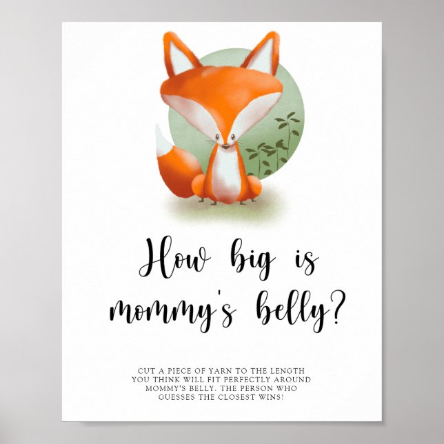 Fox - How big is mummy's belly game Poster (Front)