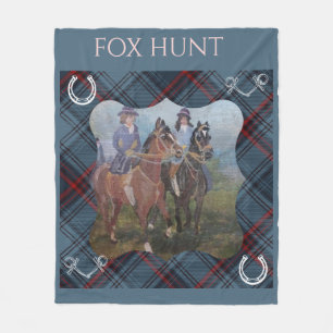fox hunt fleece blanket