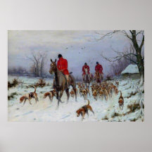 Fox Hunt Huntsmen and Hounds Returning Home