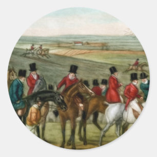 Fox Hunting 2 Classic Round Sticker