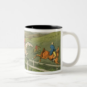 Fox Hunting, aquatinted by I. Clark, pub. by Thoma Two-Tone Coffee Mug
