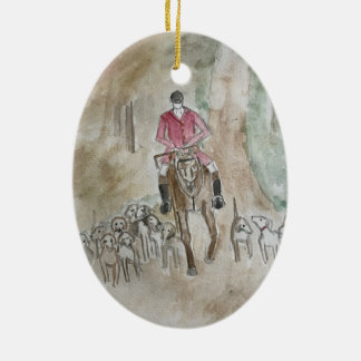 Fox Hunting Christmas Ornament