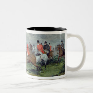 Fox Hunting in Surrey, 19th century Two-Tone Coffee Mug