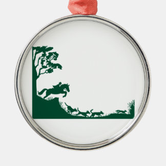 Fox Hunting Silhouette Metal Tree Decoration