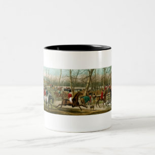 Fox Hunting Two-Tone Coffee Mug