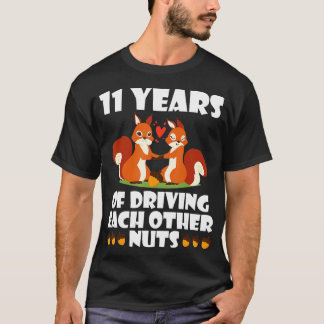 Fox Husband Wife Married 11 Years Of Driving Each  T-Shirt
