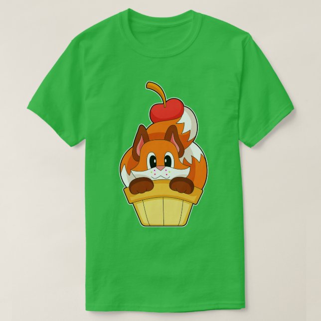 Fox Ice cream cone Cherry T-Shirt (Design Front)