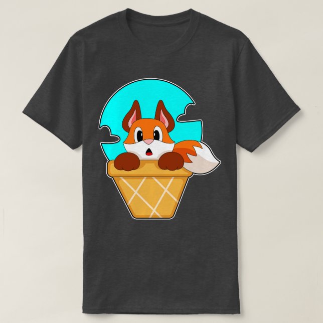 Fox Ice cream cone T-Shirt (Design Front)