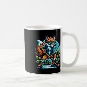 Fox Ice Hockey Cool Style Shades Coffee Mug