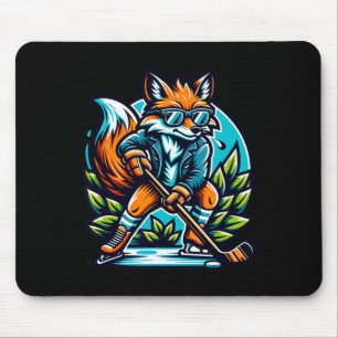 Fox Ice Hockey Cool Style Shades  Mouse Mat