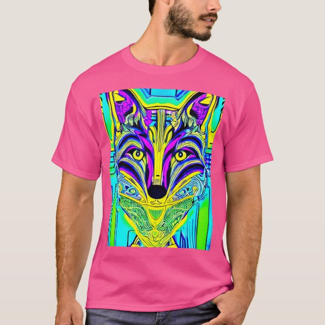 Fox Illustration Artistic Fox Lover T-Shirt (Front)