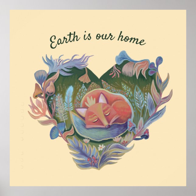 fox illustration kidsroom poster (Front)