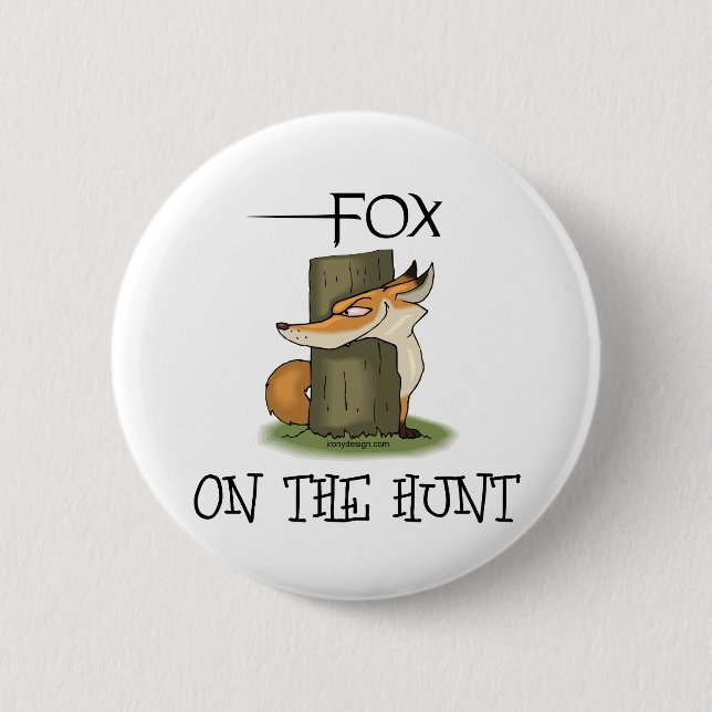 Fox Image 6 Cm Round Badge (Front)