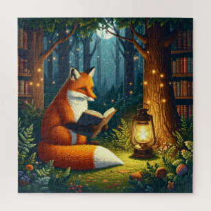 Fox in a Magical Forest Library Jigsaw Puzzle