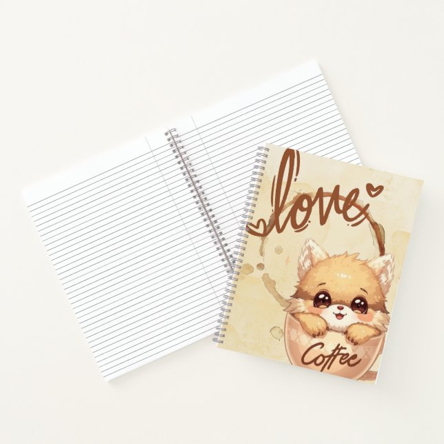 Fox in a Mug – Cute Coffee Lover’s Notebook (Inside)
