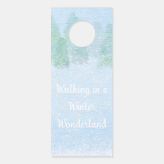 Fox in a Snowy Forest Door Hanger