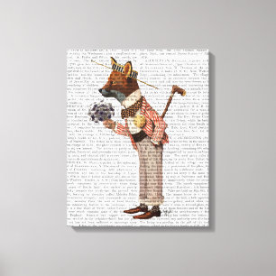 Fox in Boater Canvas Print