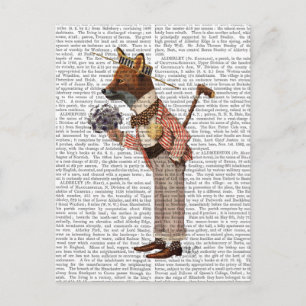 Fox in Boater Postcard