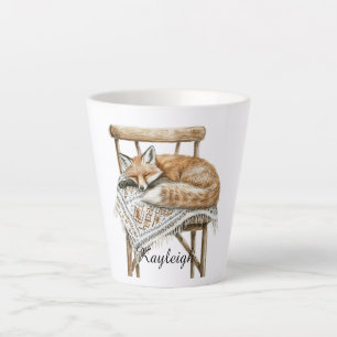 Fox in Chair Christmas Latte Mug