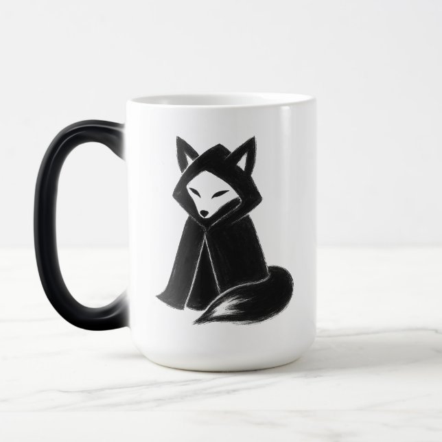 Fox in Cloak – Mysterious Animal on  Magic Mug (Left)