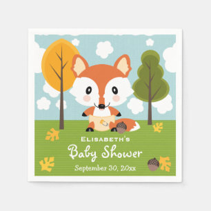 Fox in Diapers Baby Shower Napkin