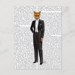 Fox In Evening Suit Full Postcard