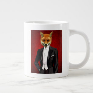 Fox In Evening Suit, Portrait Large Coffee Mug