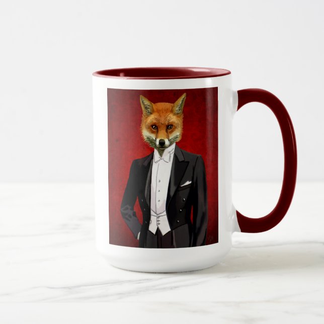 Fox In Evening Suit, Portrait Mug (Right)