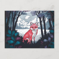 Fox in Forest Clearing Postcard