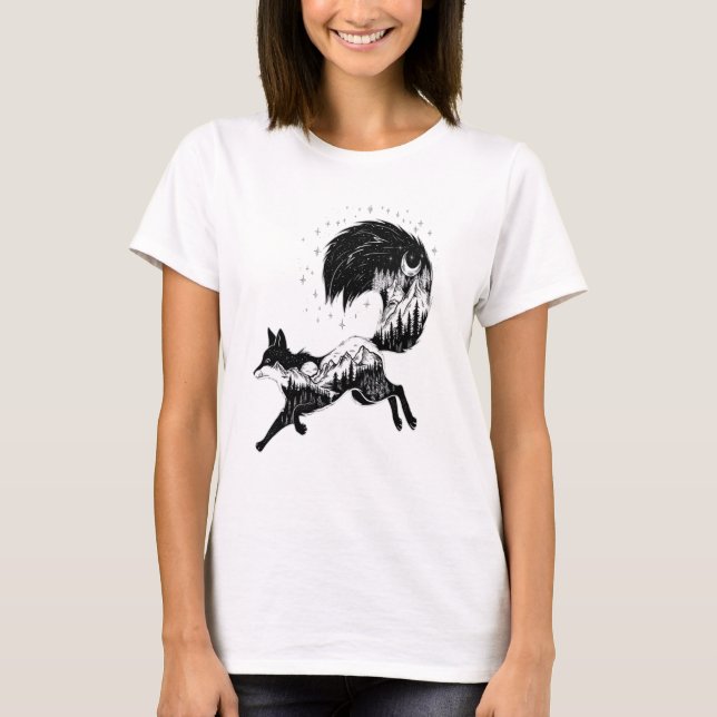 Fox In Mountain  T-Shirt (Front)