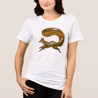 Fox In Mountain  Tri-Blend Shirt