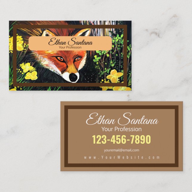 Fox In Nature Business Card (Front/Back)