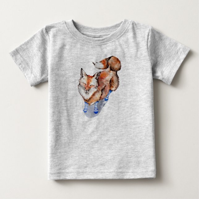 Fox in Socks Baby T-Shirt (Front)