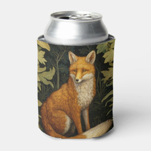Fox in the forest, Art nouveau style Can Cooler