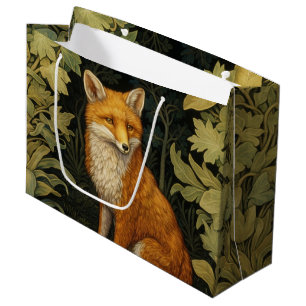 Fox in the forest, Art nouveau style Large Gift Bag