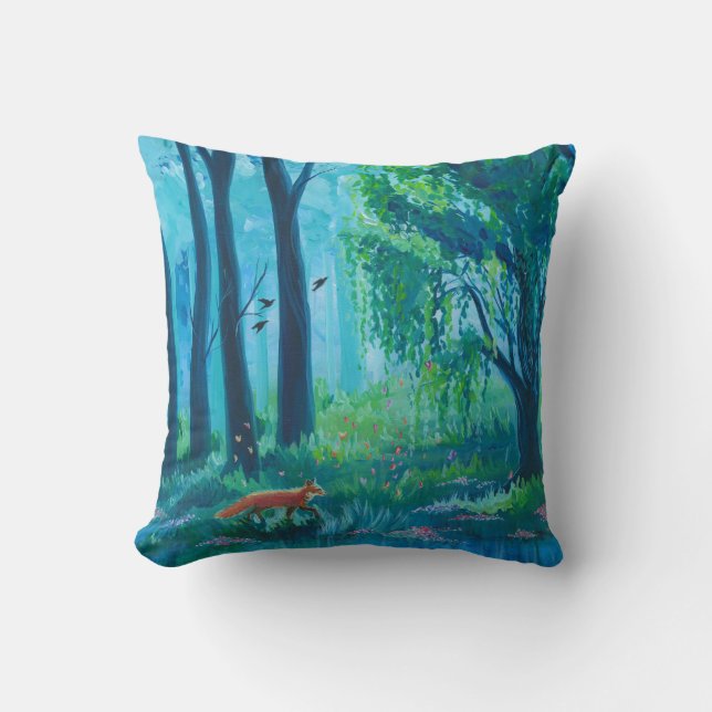 Fox in the Forest Pillow (Front)