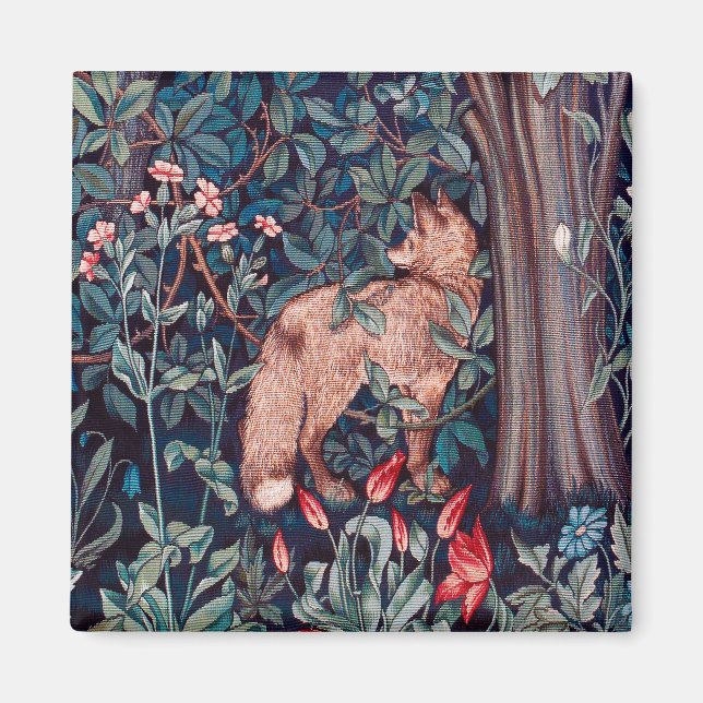 Fox in The Forest, William Morris Magnet (Front)
